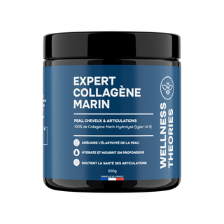EXPERT COLLAGÈNE MARIN – 100 % Pur, Types I & II – Sans Goût ni Odeur – Haute Absorption – Beauté de la Peau, Cheveux, Ongles & Articulations – Poudre 300 g – Made in France