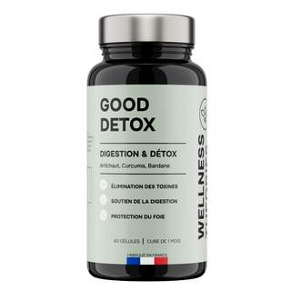 GOOD DETOX – Drainage, Digestion & Éclat de la Peau – Action Détox Globale – 60 Gélules – Cure de 1 Mois – Made in France