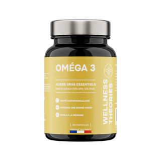 Oméga 3 – Huile de Poisson Concentrée - Cœur, Vision, Cerveau - 90 capsules - Made in France