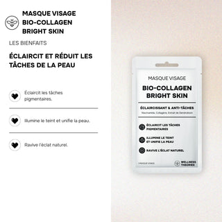 MASQUE BIO-COLLAGEN BRIGHT SKIN -  ÉCLAIRCISSANT & ANTI-TACHES - KOREAN COSMETIC RESEARCH