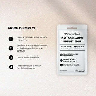 MASQUE BIO-COLLAGEN BRIGHT SKIN -  ÉCLAIRCISSANT & ANTI-TACHES - KOREAN COSMETIC RESEARCH