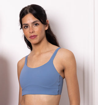 WELLNESS THEORIES – ILONA SCULPTING TOP BLAU –  SECOND SKIN