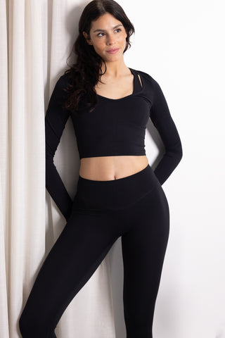 WELLNESS THEORIES – LANGÄRMELIGES TOP ALMA SCHWARZ