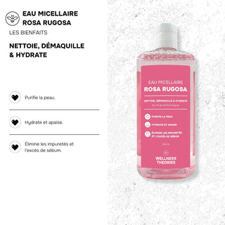 EAU MICELLAIRE ROSA RUGOSA 300 ML - NETTOIE, DÉMAQUILLE & HYDRATE - KOREAN COSMETIC RESEARCH