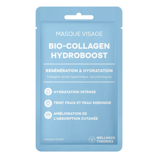 PACK TAIE D’OREILLER EN SOIE 22MM ROSE + 4 MASQUES VISAGE BIO-COLLAGEN HYDROBOOST – Anti-Rides, Hydratation Intense, Peau Repulpée & Cheveux Protégés – Soin Beauté & Confort Nocturne