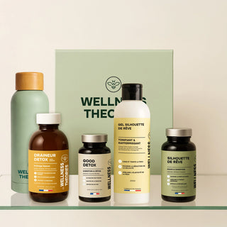 BOX Slim & Detox – Détox Minceur In & Out Complément Drainant + Gel Raffermissant  + Bouteille Isotherme – Pour Un Ventre Plus Plat, Une Peau Plus Lisse & Une Légèreté Retrouvée – Made in France