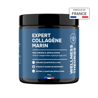 EXPERT COLLAGÈNE MARIN – 100 % Pur, Types I & II – Sans Goût ni Odeur – Haute Absorption – Beauté de la Peau, Cheveux, Ongles & Articulations – Poudre 300 g – Made in France