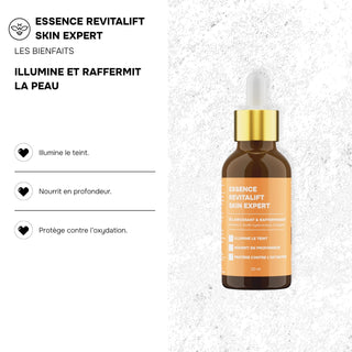 ESSENCE REVITALIFT SKIN EXPERT - VITAMINE C - ÉCLAIRCISSANT & RAFFERMISSENT- POUR UN TEINT LUMINEUX ET ÉCLATANT - EFFET IMMÉDIAT - KOREAN COSMETIC RESEARCH