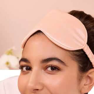 Masque de Nuit en Soie 19 mm rose – 100 % Soie de Mûrier – Soin du Regard & Sommeil Réparateur – Douceur, Opacité & Confort Absolu