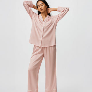 PYJAMA ROSE 100 % SOIE DE MÛRIER 22 MM – CONFORT, BEAUTÉ & SOMMEIL RÉPARATEUR