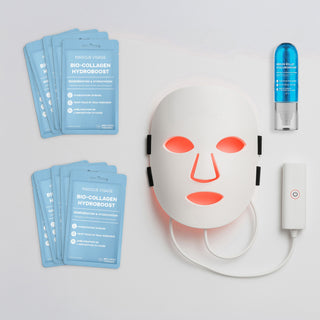 LUMINIS RITUAL - Masque LED Premium + 10 masques Bio-Collagen + Sérum Hyaluroboost