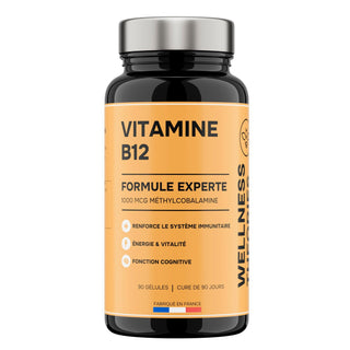 Vitamine B12 1000 mcg | Formule Experte – 90 gélules - Made in France