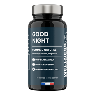 GOOD NIGHT – Sommeil Réparateur – 60 Gélules – Cure de 1 Mois – Made in France