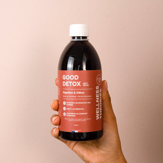 GOOD DÉTOX – Saveur Pêche Thé Vert – Draineur Minceur & Ventre Plat – Détox Foie & Digestion – 99% Naturel – 500 ml – Made in France