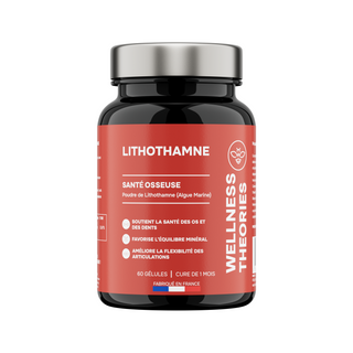 LITHOTHAMNE – Calcium Marin 100 % Naturel – Santé Osseuse, Minéralisation & Équilibre Acido-Basique – 60 Gélules – Cure de 1 Mois – Made in France