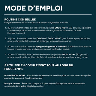 BOX Good Night – Rituel Sommeil Profond & Naturel - Spray Buccal à la Mélatonine + Roll-On Relaxant – Pour S’endormir Rapidement, Lutter Contre les Réveils Nocturnes & Se Réveiller Apaisé – Made in France