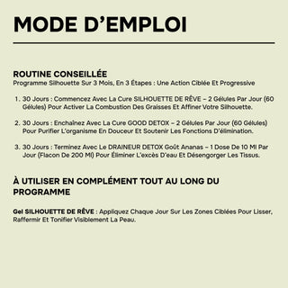 BOX Slim & Detox – Détox Minceur In & Out Complément Drainant + Gel Silhouette Raffermissant – Pour Un Ventre Plus Plat, Une Peau Plus Lisse & Une Légèreté Retrouvée – Made in France