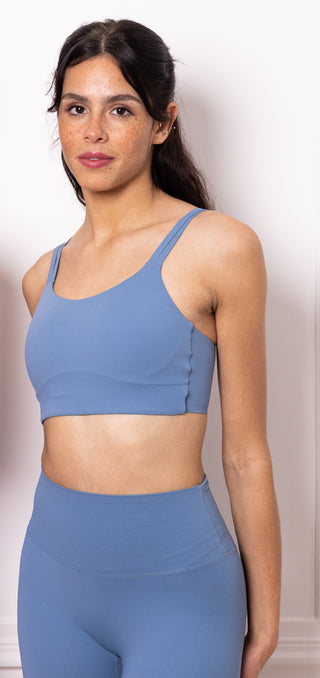 WELLNESS THEORIES – LEGGING RACHEL FEMME TAILLE HAUTE – EFFET GALBANT SECOND SKIN BLEU