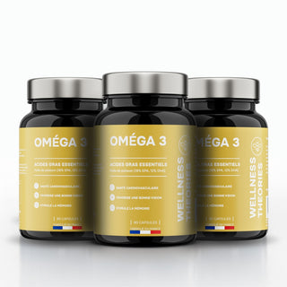 Pack x3 Oméga 3 – Huile de Poisson Concentrée - Cœur, Vision, Cerveau - Cure de 3 mois - Made in France