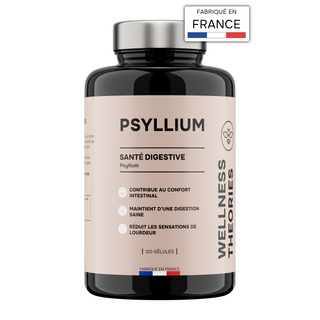 PSYLLIUM – Transit, Satiété & Confort Digestif – 3000 mg de Fibres Naturelles / Jour – 120 Gélules Végétales – Cure de 1 Mois – Made in France