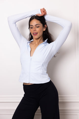 WELLNESS THEORIES – NORA SKY BLUE ZIP-UP VEST