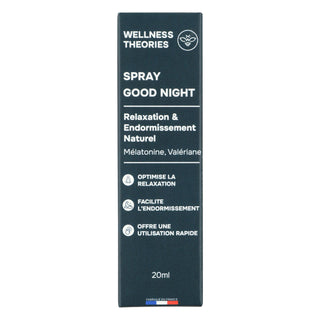 SPRAY BUCCAL GOOD NIGHT – Endormissement Rapide & Sommeil Naturel – Mélatonine, Valériane & Mélisse – Format Nomade – Cure 10 à 30 Jours – Made in France