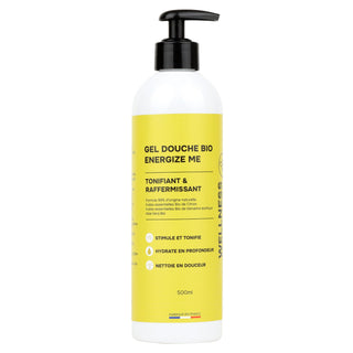 ENERGIZE ME – Gel Douche Bio Vivifiant – Énergie & Fraîcheur Immédiates – 99% Naturel – 500 ml – Made in France