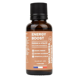 ENERGY BOOST – Synergie d’Huiles Essentielles Bio – Vitalité Immédiate, Esprit Clair & Tonus Retrouvé – – Diffusion, Inhalation ou Massage - Flacon 30 ml