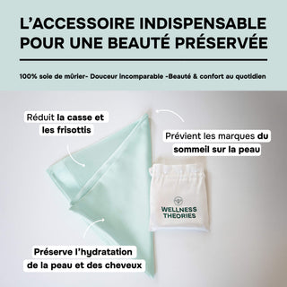 PACK 4 x TAIES D’OREILLER EN SOIE DE MÛRIER 22MM BLEU MENTHE – 100% Naturelle – Anti-Rides, Préserve l’Hydratation & Limite la Casse des Cheveux – Luxe & Confort Nocturne