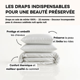 RITUEL NUIT D’EXCEPTION IVOIRE – SET DE LIT, MASQUE & BONNET EN SOIE – LUXE, CONFORT & ÉCLAT NATUREL