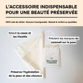 ÉLÉGANCE NOCTURNE CHAMPAGNE – MASQUE DE NUIT, 2X TAIES + BRUME GOOD NIGHT – SOMMEIL RÉPARATEUR, BEAUTÉ & DOUCEUR