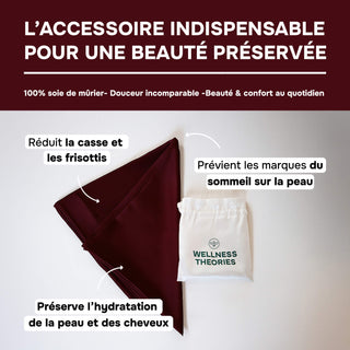 PACK 4 x TAIES D’OREILLER EN SOIE DE MÛRIER 22MM PRUNE – 100% Naturelle – Anti-Rides, Préserve l’Hydratation & Limite la Casse des Cheveux – Luxe & Confort Nocturne