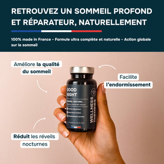 BOX Good Night – Rituel Sommeil Profond & Naturel - Spray Buccal à la Mélatonine + Roll-On Relaxant – Pour S’endormir Rapidement, Lutter Contre les Réveils Nocturnes & Se Réveiller Apaisé – Made in France