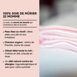 Set de Lit Complet Luxe Rose – Housse de Couette, Drap Plat & 2 Taies – Soie de Mûrier 100% Naturelle 22 Mommes – Confort Royal - Peau & Cheveux Sublimés