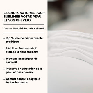 PACK 4 x TAIES D’OREILLER EN SOIE DE MÛRIER 22MM IVOIRE – 100% Naturelle – Anti-Rides, Préserve l’Hydratation & Limite la Casse des Cheveux – Luxe & Confort Nocturne
