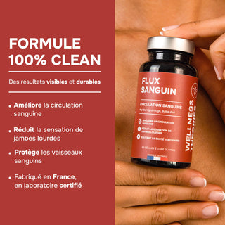 FLUX SANGUIN – Circulation, Microcirculation & Jambes Légères– 60 Gélules