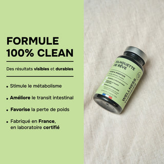 SILHOUETTE DE RÊVE – Minceur, Drainage & Combustion des Graisses – 60 Gélules – Made in France