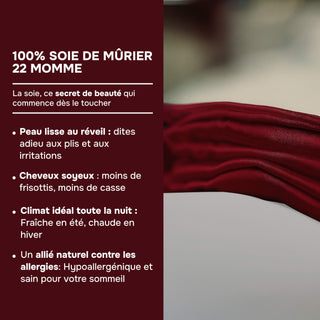 Set de Lit Complet Luxe Prune – Housse de Couette, Drap Plat & 2 Taies – Soie de Mûrier 100% Naturelle 22 Mommes – Confort Royal - Peau & Cheveux Sublimés