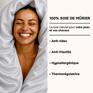 RITUEL NUIT D’EXCEPTION IVOIRE – SET DE LIT, MASQUE & BONNET EN SOIE – LUXE, CONFORT & ÉCLAT NATUREL