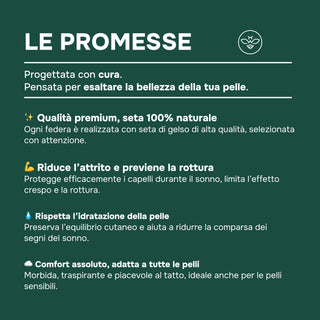Confezione da 4 federe in seta di gelso 22 mm verde – 100% naturale – Antirughe, preservano l’idratazione e limitano la rottura dei capelli – Lusso & comfort notturno