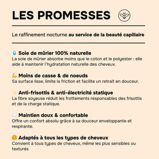 Bonnet de Nuit en Soie de Mûrier 22 Mommes Champagne – Luxe & Soin Beauté – Protège les Cheveux, Préserve l’Hydratation et Évite les Frisottis