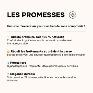 Set de Lit Complet Luxe Ivoire – Housse de Couette, Drap Plat & 2 Taies – Soie de Mûrier 100% Naturelle 22 Mommes – Confort Royal - Peau & Cheveux Sublimés