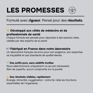 FER BISGLYCINATE – Énergie, Immunité & Fatigue – 60 Gélules Vegan – Cure de 2 Mois  – Made in France
