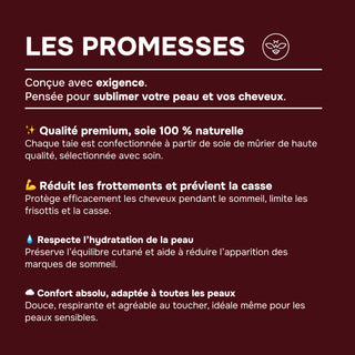 TAIE D’OREILLER EN SOIE DE MÛRIER 22MM PRUNE – 100% Naturelle – Anti-Rides, Préserve l’Hydratation & Limite la Casse des Cheveux – Luxe & Confort Nocturne