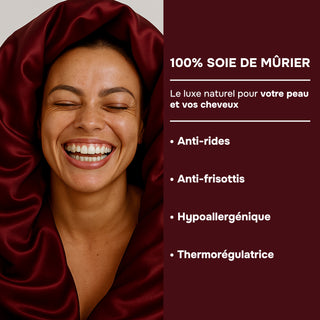 Set de Lit Complet Luxe Prune – Housse de Couette, Drap Plat & 2 Taies – Soie de Mûrier 100% Naturelle 22 Mommes – Confort Royal - Peau & Cheveux Sublimés