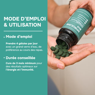 Spiruline Bio | Formule Bio Hautement Nutritive – 120 comprimés