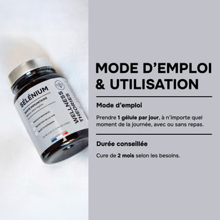 SÉLÉNIUM – Immunité, Antioxydant & Beauté des Cheveux et Ongles – 60 Gélules – Cure de 2 Mois – Made in France