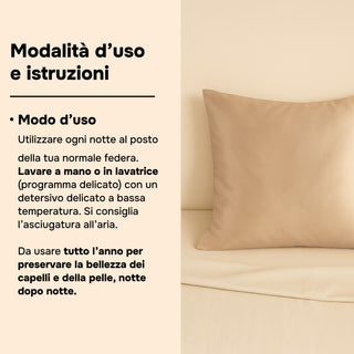 Confezione da 4 federe in seta di gelso 22 mm beige – 100% naturale – Antirughe, preservano l’idratazione e limitano la rottura dei capelli – Lusso & comfort notturno