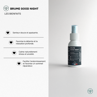 PACK TAIE D’OREILLER EN SOIE 22MM ROSE + BRUME GOOD NIGHT – Huiles Essentielles Bio Lavandin, Camomille, Ylang-Ylang & Orange Douce – Relaxation Intense, Endormissement Naturel & Confort Nocturne – Beauté & Sérénité au Coucher