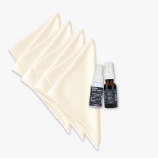PACK 4 TAIES D’OREILLER EN SOIE 22MM IVOIRE + BRUME GOOD NIGHT + SPRAY BUCCAL GOOD NIGHT – Endormissement Naturel, Beauté Nocturne & Sommeil Réparateur – Huiles Essentielles Bio & Mélatonine – Rituel Complet pour des Nuits Apaisées
